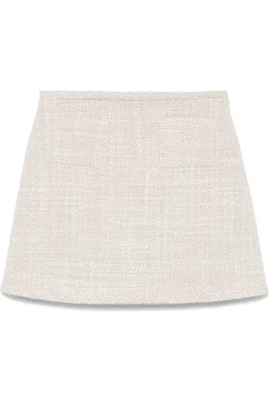 THEORY Tweed-Midirock in A-Linie