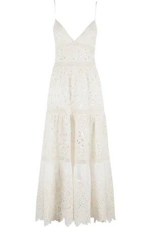 Ermanno Firenze Maxikleid mit Lochstickerei