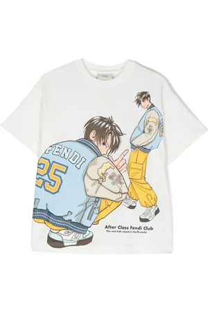 Fendi T-Shirt mit Cartoon-Print