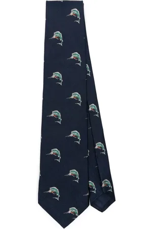 Ralph Lauren Seidenkrawatte mit Marlin-Muster
