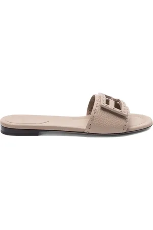 Fendi Pantoletten aus Leder