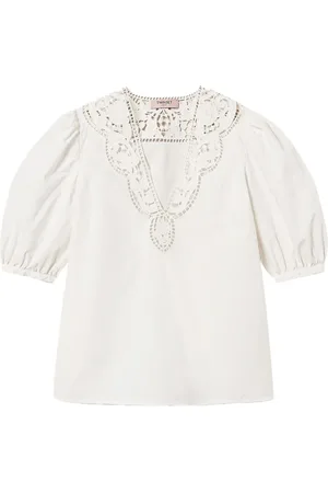 Twin-Set Bluse mit Lochstickerei