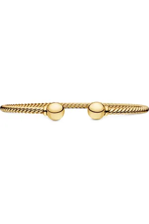 David Yurman 18kt Solari Cablespira Gelbgoldarmband mit Diamant 2,6mm