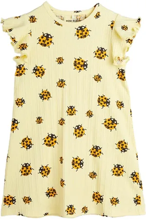 Mini Rodini Kleid mit Marienkäfer-Print