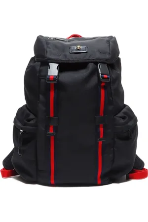 Gucci 2000-2020 Rucksack aus Canvas mit Webstreifen
