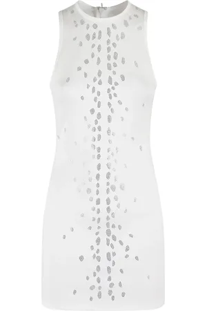 DAVID KOMA Verziertes Kleid ohe Ärmel