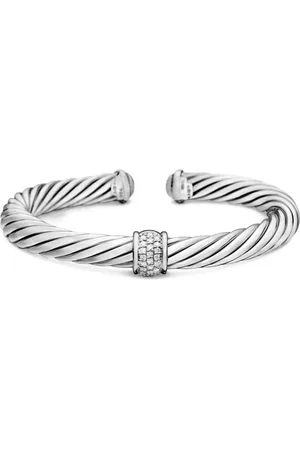 David Yurman Classic Cable Station Armband aus Sterlingsilber (7mm)