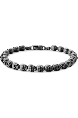 David Yurman Memento Mori Skull Armband aus Sterlingsilber 6mm