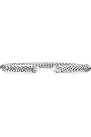 David Yurman Cable Classics Armband aus Sterlingsilber mit Diamant 5mm