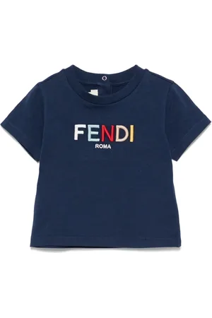 Fendi T-Shirt mit Logo-Stickerei