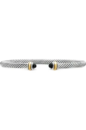 David Yurman 14kt Classic Cable Gelbgold- und Sterlingsilberarmband 4mm