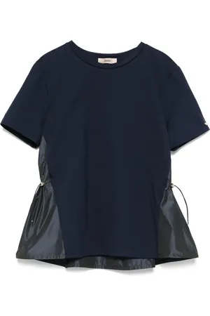 HERNO T-Shirt mit Kontrasteinsätzen
