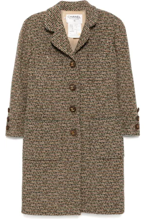 CHANEL 1990-2000s Mantel mit Muster