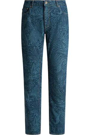 Etro Gerade Jacquard-Jeans