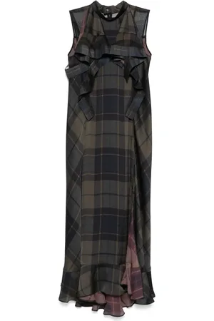 SACAI Kleid mit Karomuster