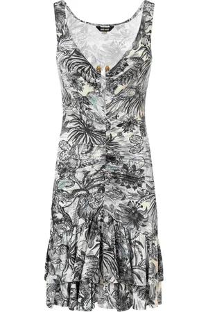 Roberto Cavalli Kleid mit Blumen-Print
