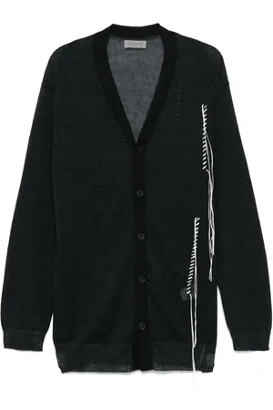 YOHJI YAMAMOTO Cardigan mit Kontrastnähten
