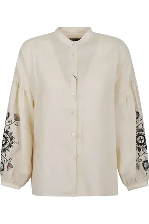 Max Mara Bluse mit verzierten Ärmeln