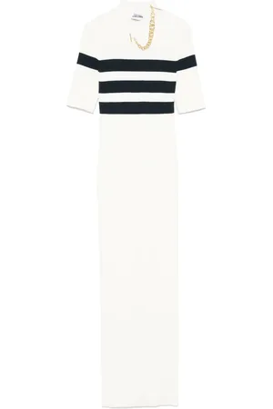 Jean Paul Gaultier Fein geripptes Maxikleid