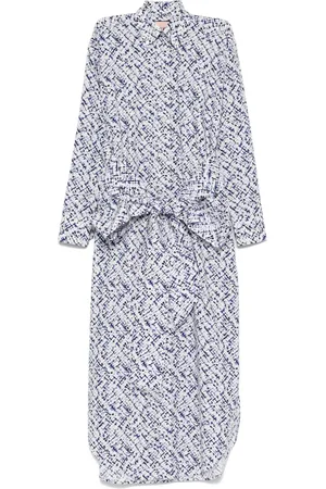 Plan C Popeline-Kleid mit Print