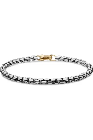 David Yurman DY Bel Aire Box Chain Armband aus 14kt Gelbgold und Sterlingsilber (4mm)
