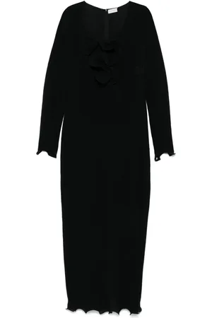 MAGDA BUTRYM Maxikleid mit Blumenapplikation