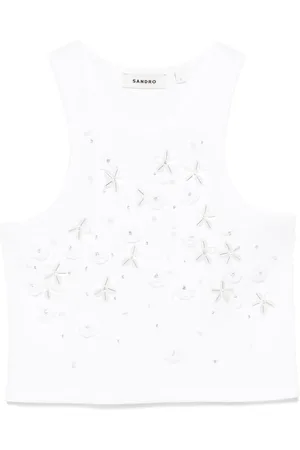 Sandro Trägershirt mit Pailletten