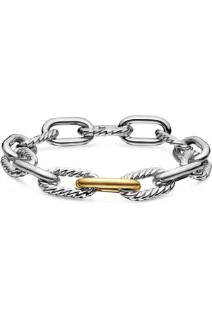 David Yurman 18kt DY Madison Gelbgold- und Sterlingsilberarmband 11mm
