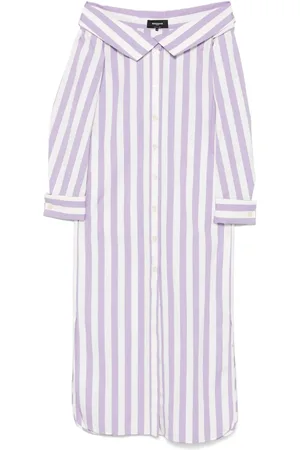 Rochas Gestreiftes Midikleid