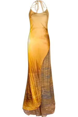 Roberto Cavalli Maxikleid mit Sonnenuntergangs-Print