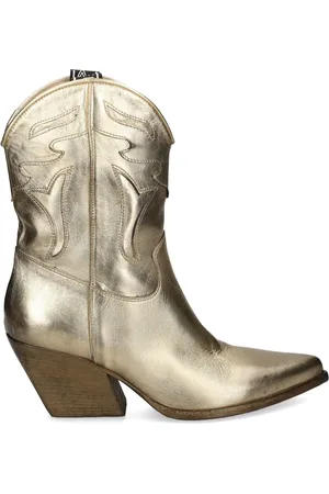 Elena Iachi Metallic-Cowboystiefel 70mm