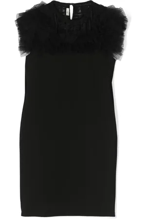 Fendi Gerüschtes Kleid mit Monogramm-Print
