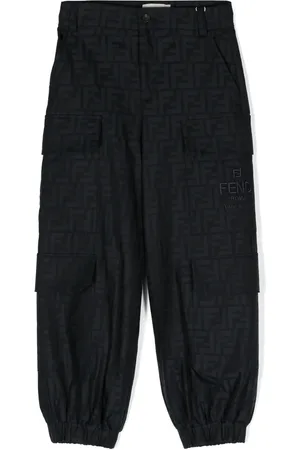 Fendi Halbhohe Tapered-Hose mit FF-Motiv
