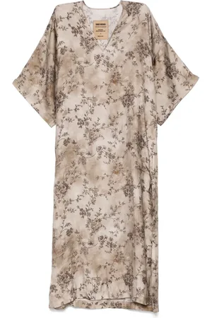 UMA WANG Midikleid mit Blumenmuster