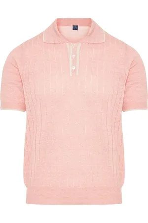 FEDELI Poloshirt aus geripptem Strick