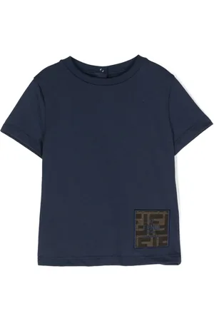 Fendi T-Shirt mit Logo-Applikation