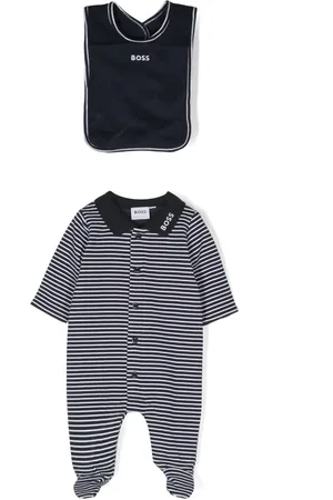 HUGO BOSS Set aus gestreiftem Pyjama und Lätzchen