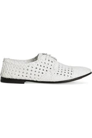 Dolce & Gabbana Derby-Schuhe aus gewebtem Raffiabast