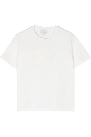 Fendi T-Shirt mit Logo-Stickerei