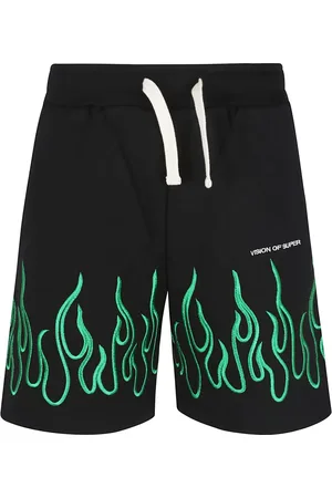 Vision Of Super Shorts mit Flammenmotiv