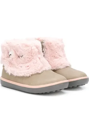 Camper Stiefeletten mit Faux-Fur-Borte