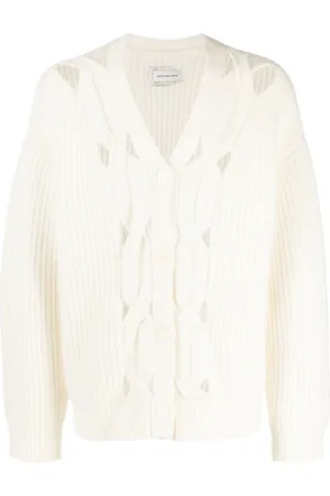 Feng Chen Wang Gerippter Cardigan mit Cut-Out