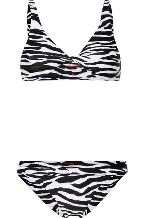 The Attico Bikini mit Zebra-Print