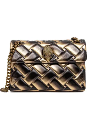 Kurt Geiger Gewebte Metallic-Schultertasche