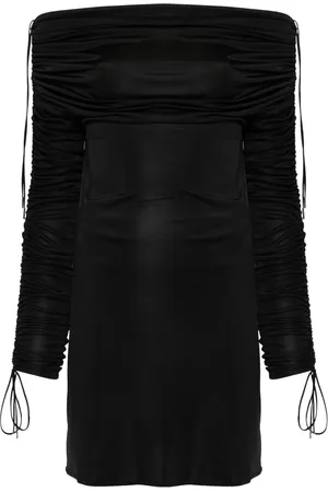 Atlein Minikleid mit Raffungen