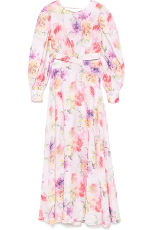 ACTUALEE Maxikleid mit Blumen-Print