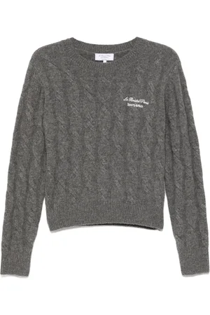 Sporty & Rich Faubourg Pullover mit Zopfmuster