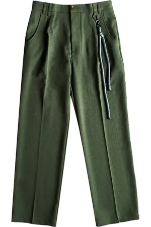 SONG FOR THE MUTE Plissierte "Green" Hose