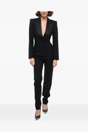 Alexander McQueen Jumpsuit mit steigendem Revers