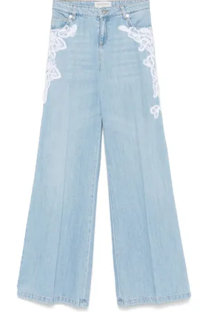 Ermanno Firenze Jeans mit Spitzendetail